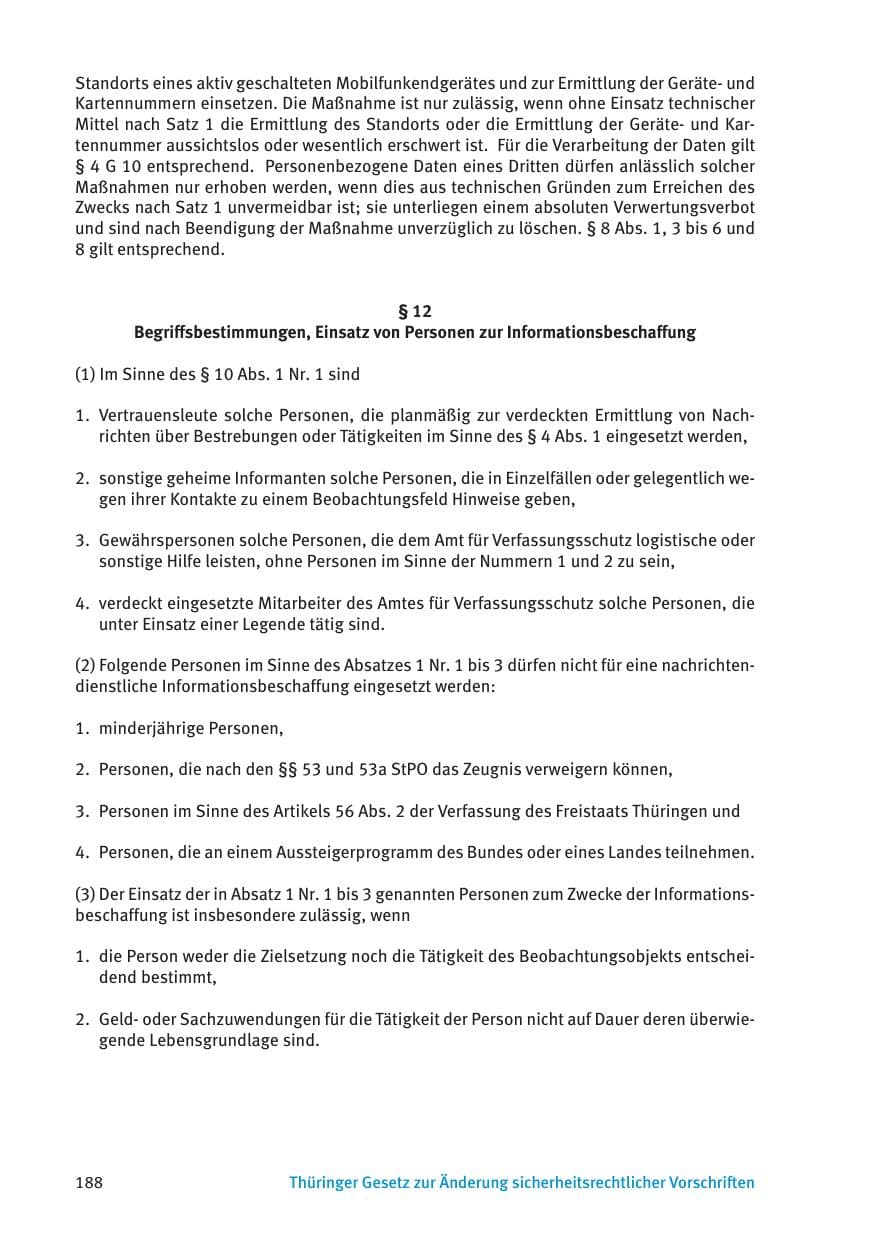 Seite 190 des Verfassungsschutzbericht 2015 Thüringen