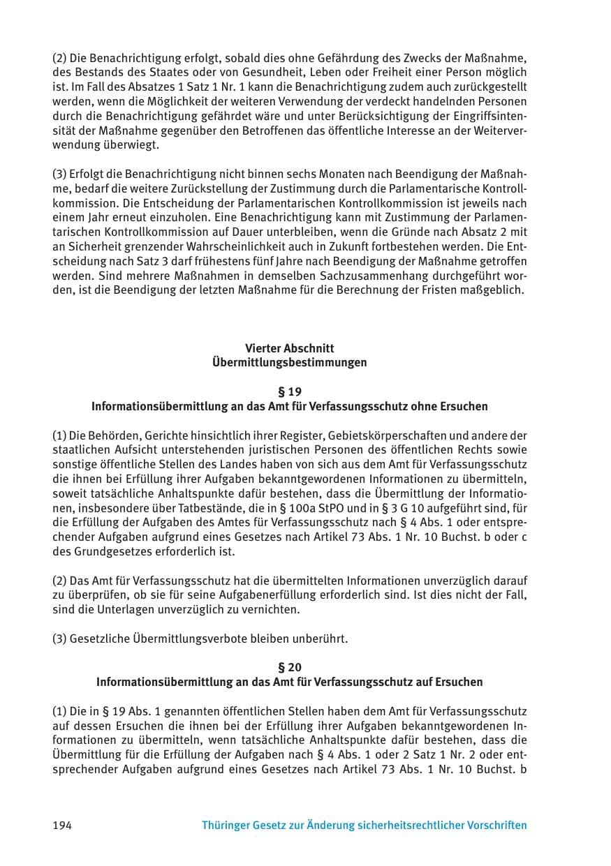 Seite 196 des Verfassungsschutzbericht 2015 Thüringen