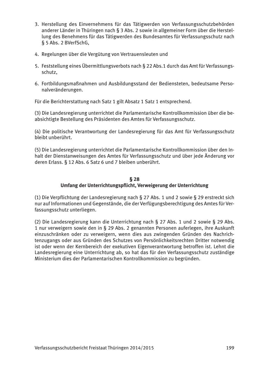 Seite 201 des Verfassungsschutzbericht 2015 Thüringen