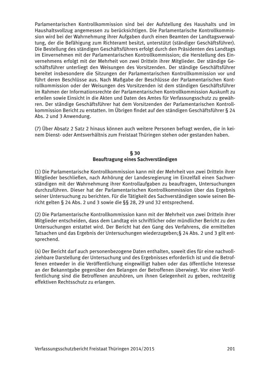 Seite 203 des Verfassungsschutzbericht 2015 Thüringen