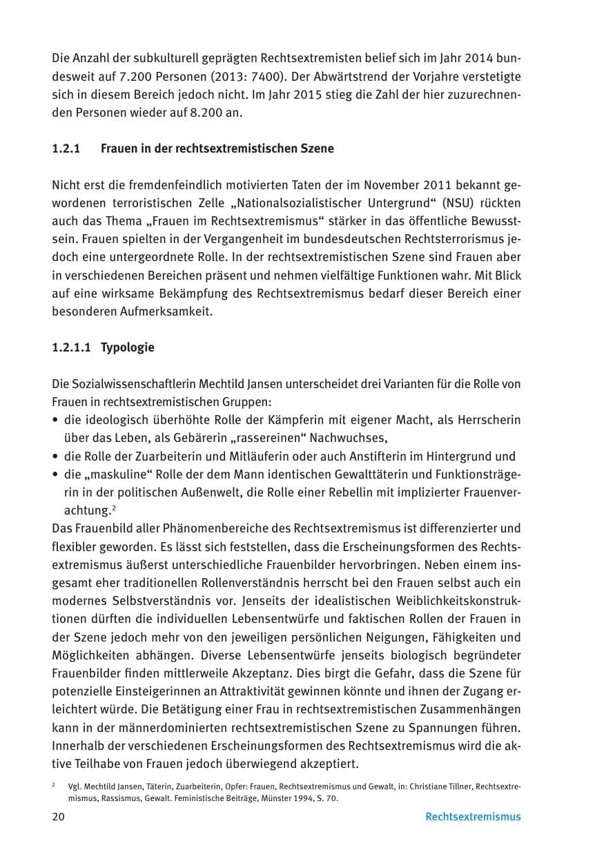 Seite 22 des Verfassungsschutzbericht 2015 Thüringen