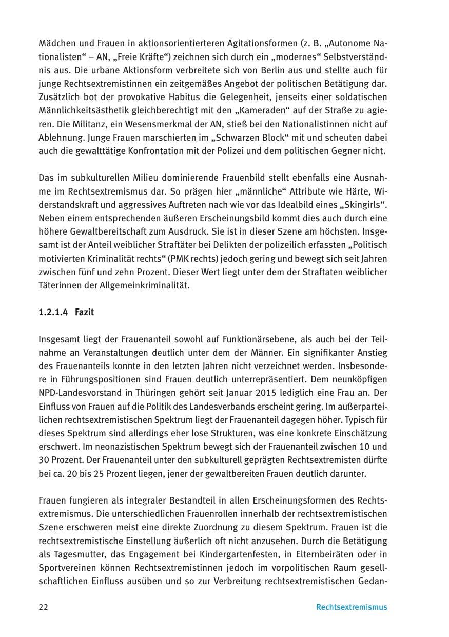Seite 24 des Verfassungsschutzbericht 2015 Thüringen