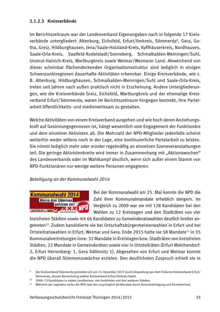 Seite 35 des Verfassungsschutzbericht 2015 Thüringen
