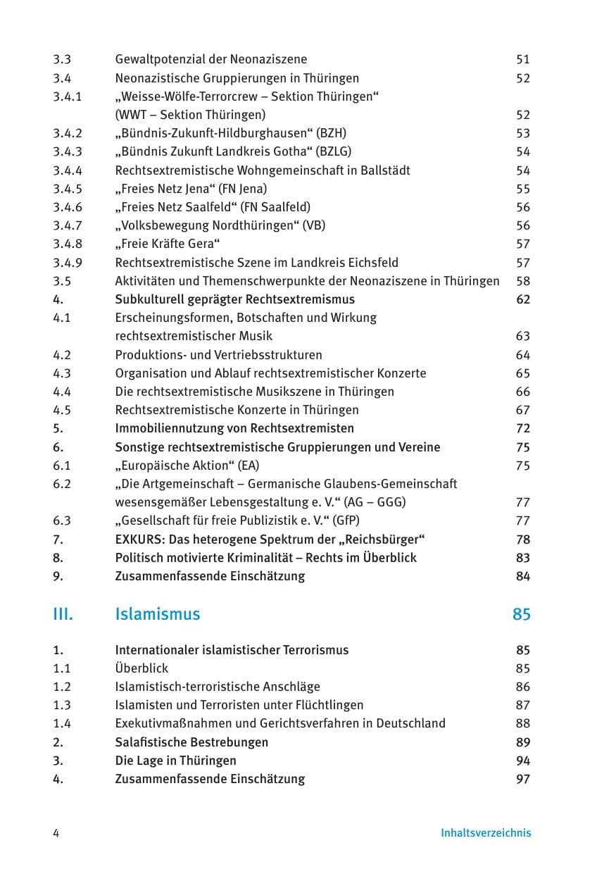 Seite 6 des Verfassungsschutzbericht 2015 Thüringen