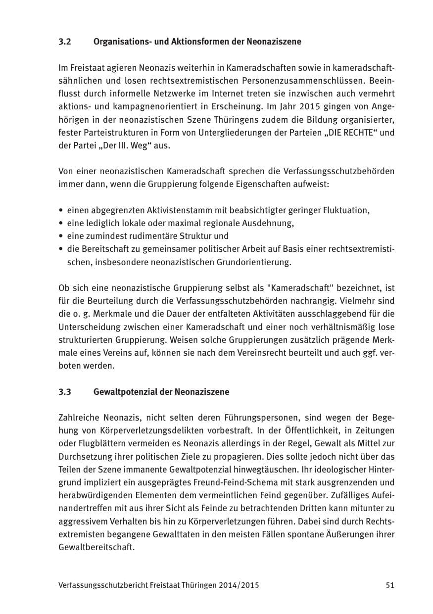Seite 53 des Verfassungsschutzbericht 2015 Thüringen