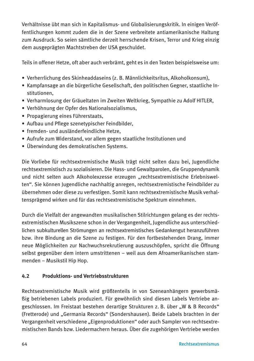Seite 66 des Verfassungsschutzbericht 2015 Thüringen