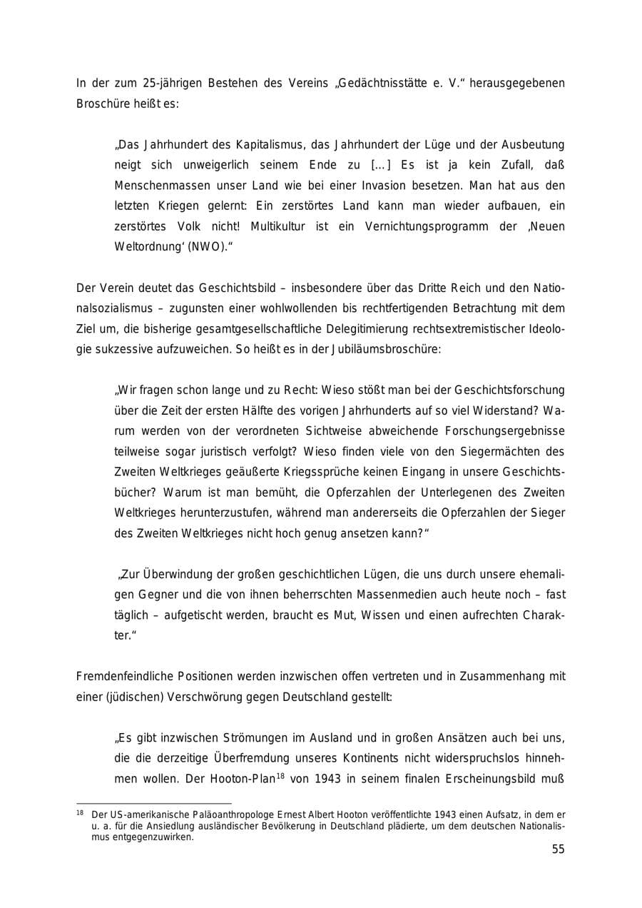 Seite 55 des Verfassungsschutzbericht 2018 Thüringen