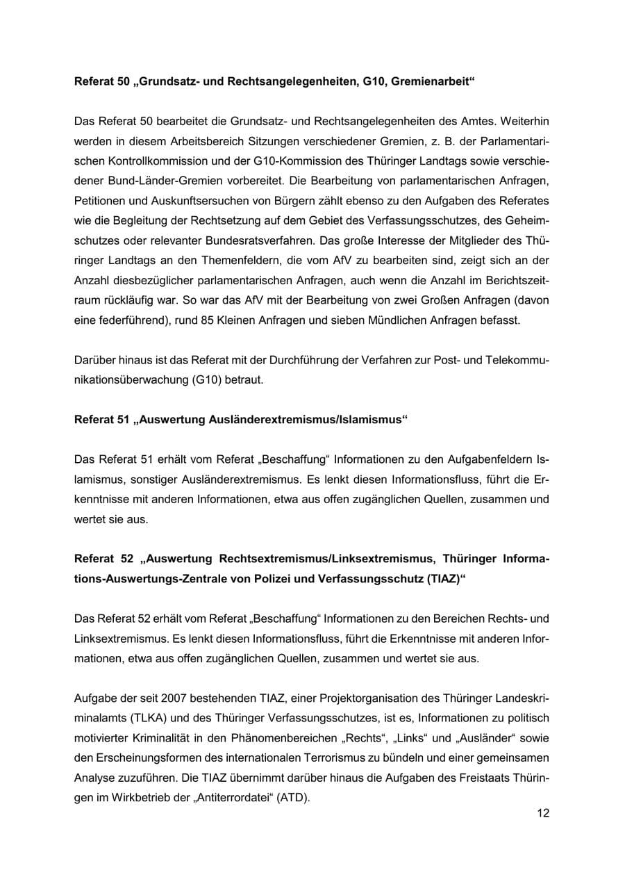 Seite 13 des Verfassungsschutzbericht 2019 Thüringen