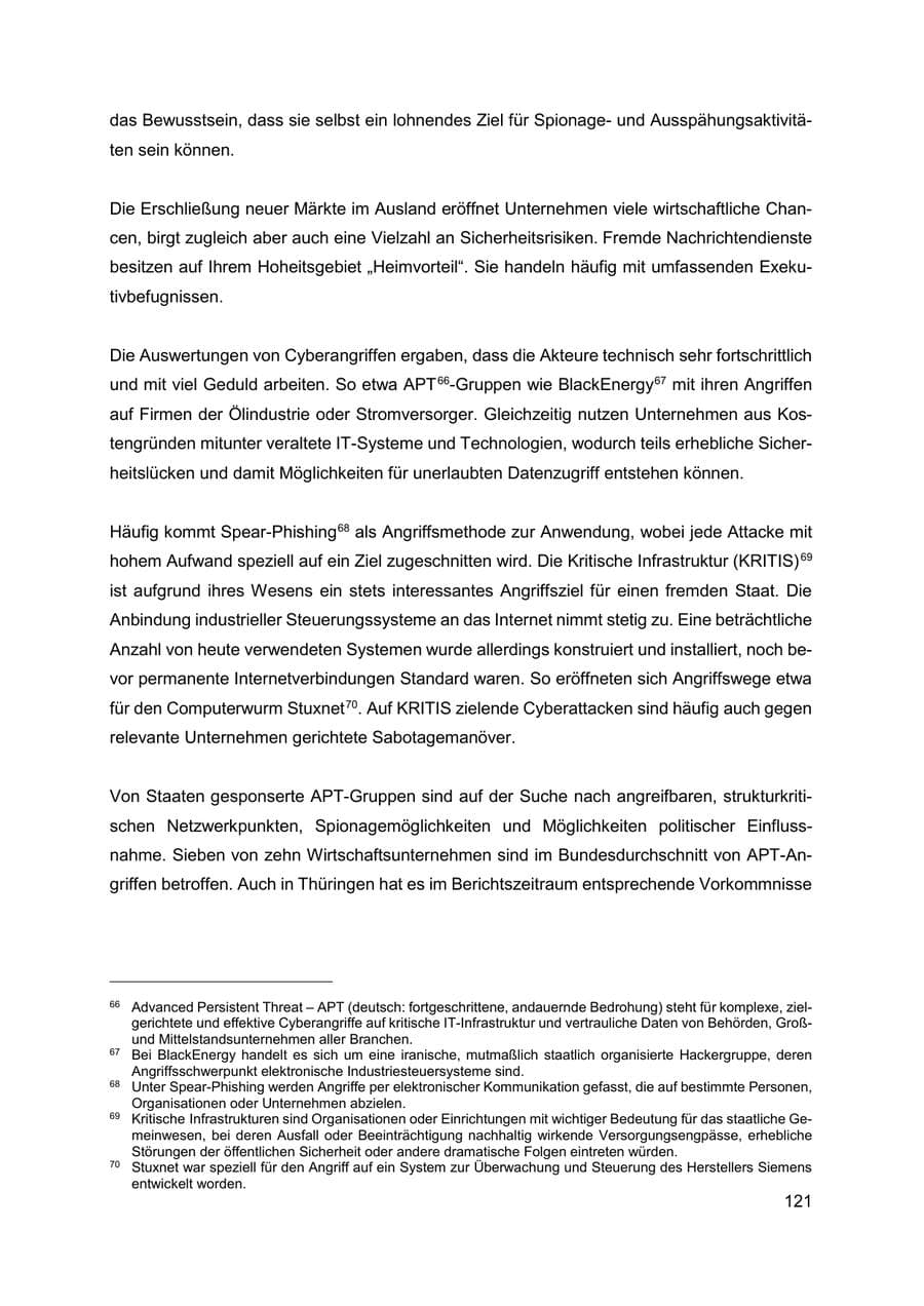 Seite 122 des Verfassungsschutzbericht 2019 Thüringen