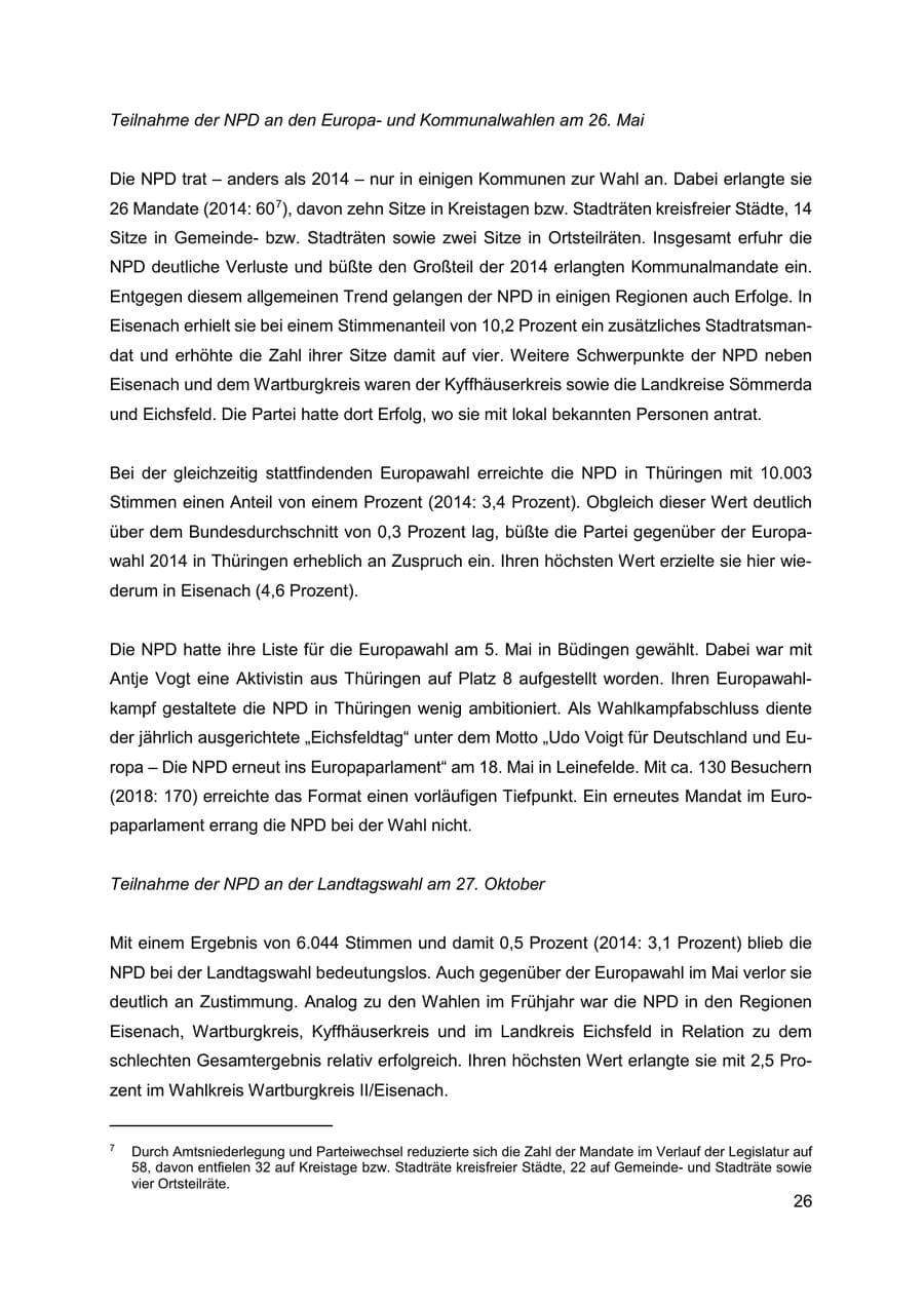 Seite 27 des Verfassungsschutzbericht 2019 Thüringen