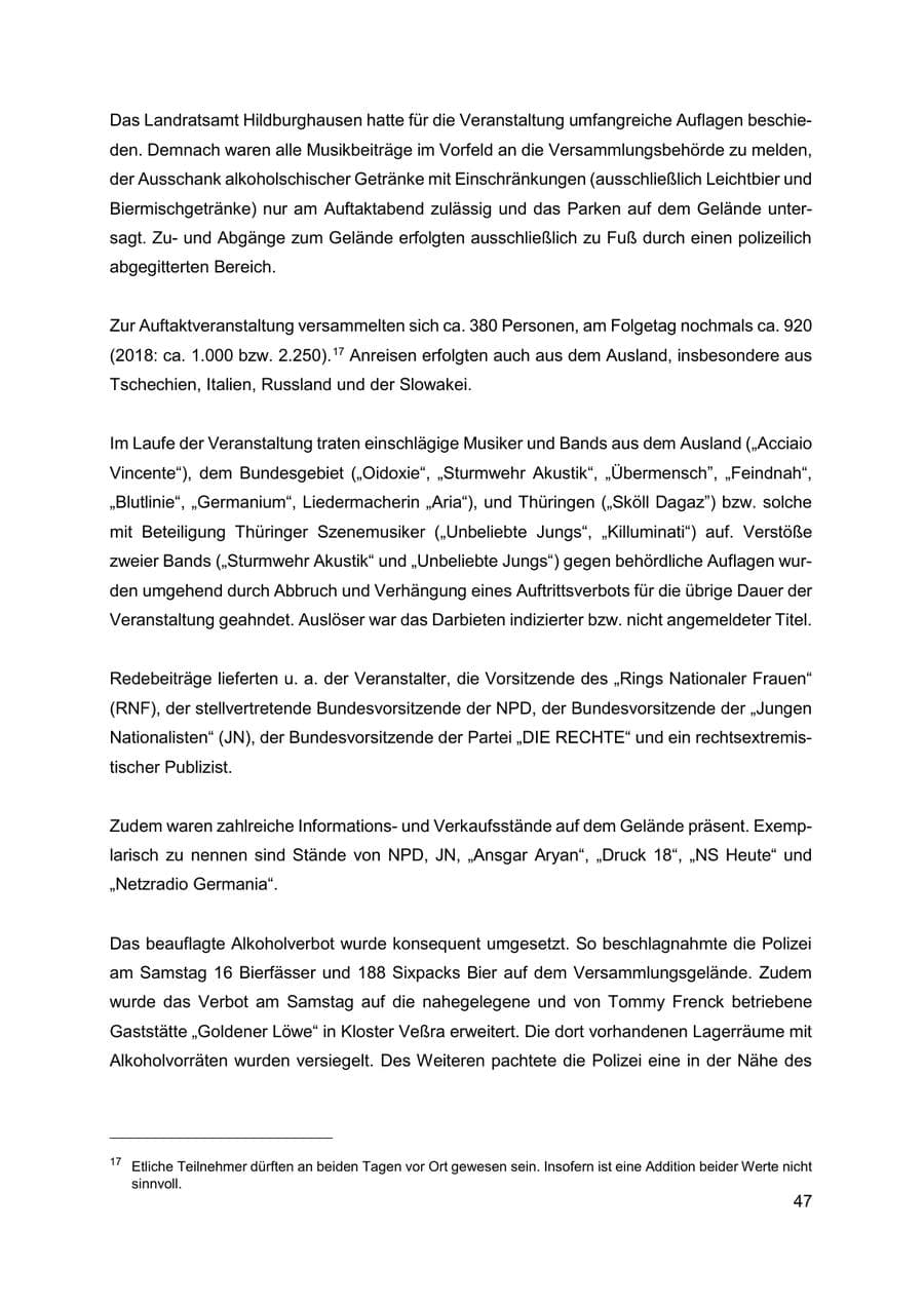 Seite 48 des Verfassungsschutzbericht 2019 Thüringen