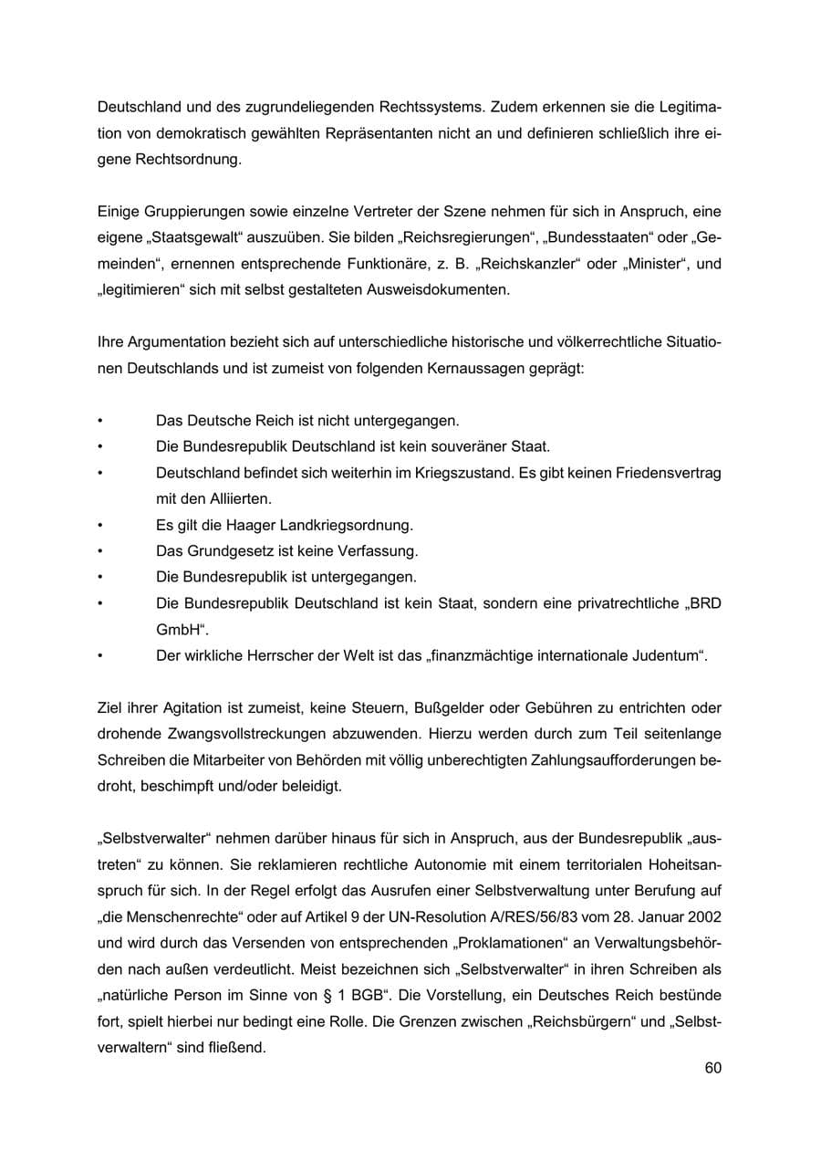 Seite 61 des Verfassungsschutzbericht 2019 Thüringen