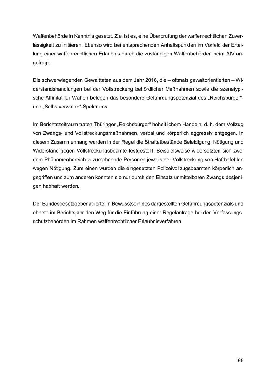 Seite 66 des Verfassungsschutzbericht 2019 Thüringen