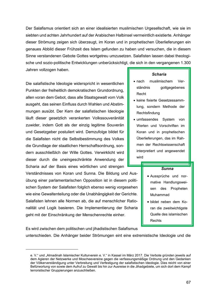 Seite 68 des Verfassungsschutzbericht 2019 Thüringen