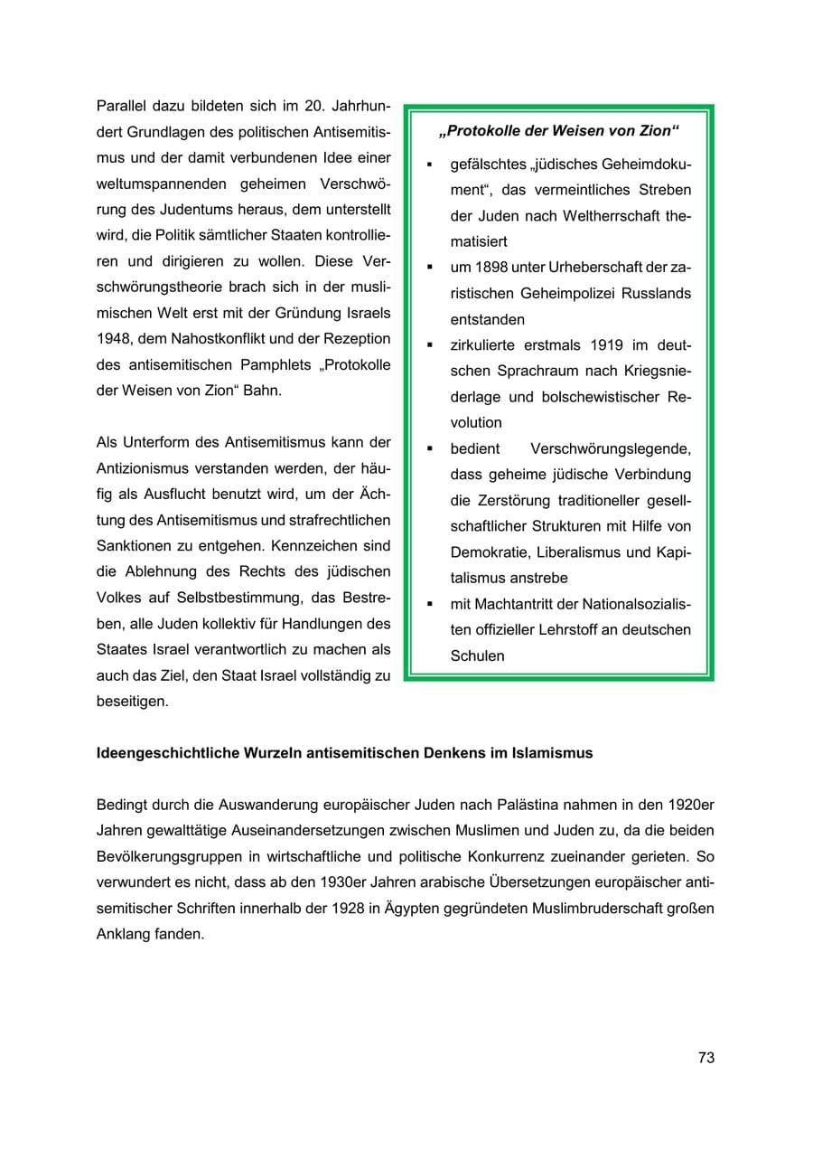 Seite 74 des Verfassungsschutzbericht 2019 Thüringen