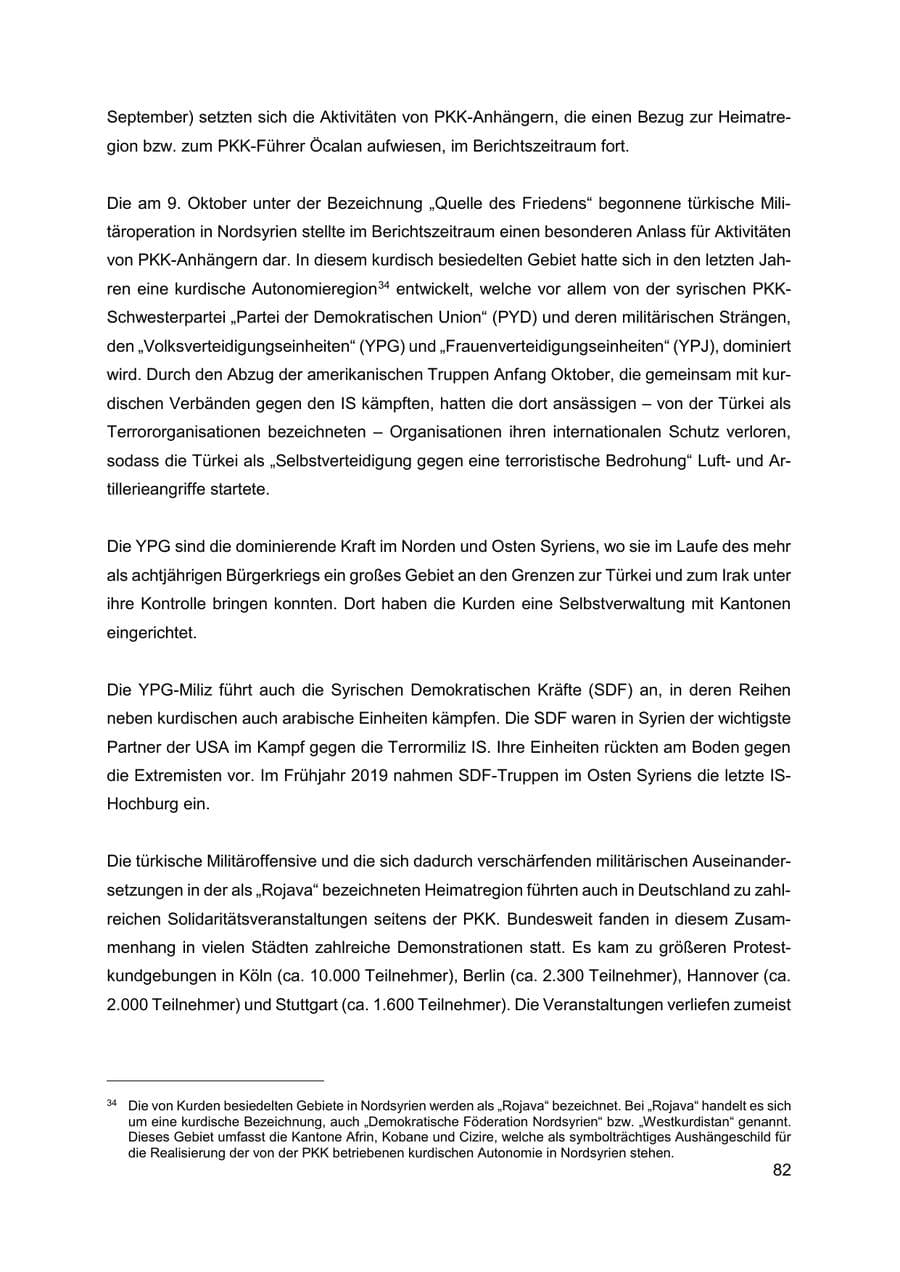 Seite 83 des Verfassungsschutzbericht 2019 Thüringen