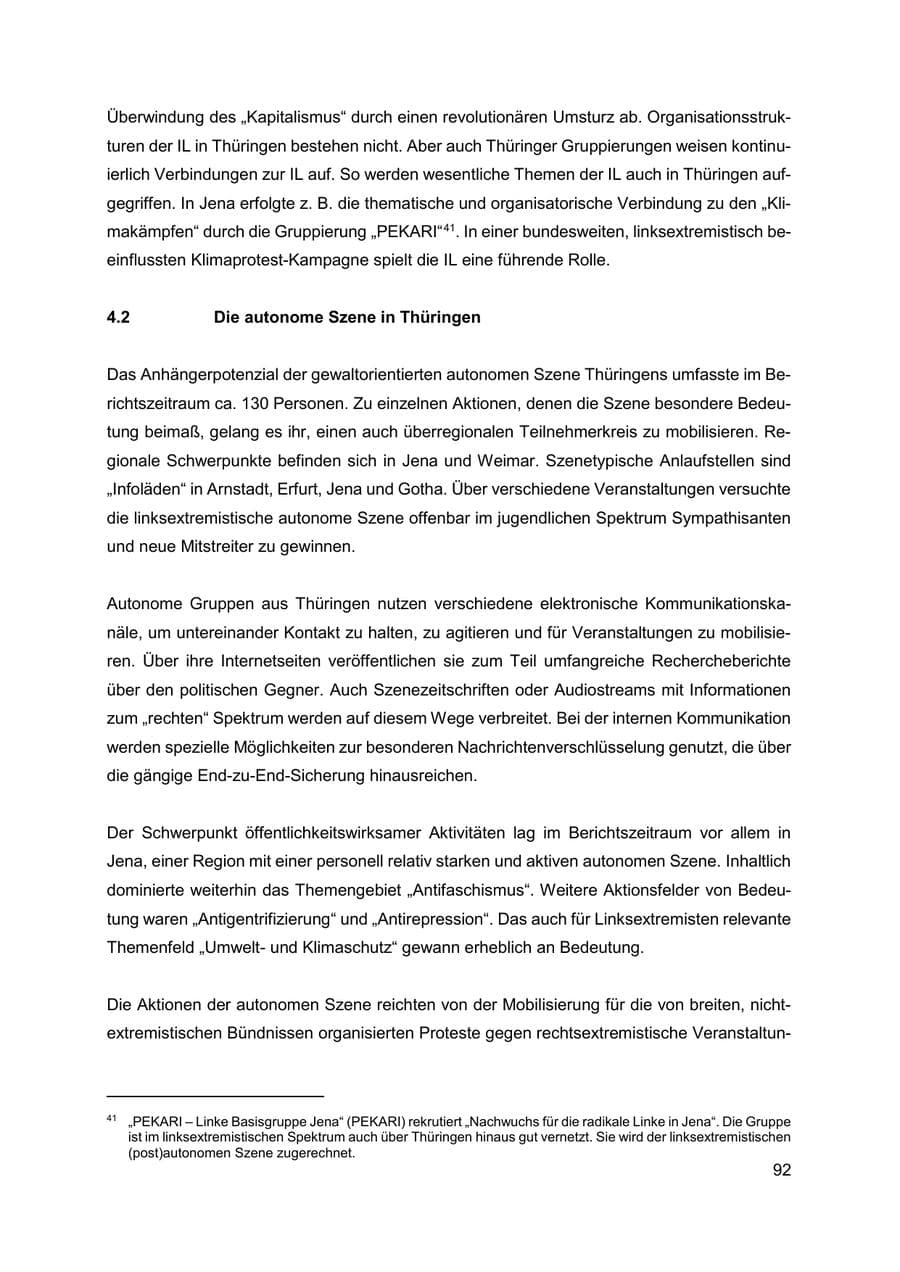 Seite 93 des Verfassungsschutzbericht 2019 Thüringen