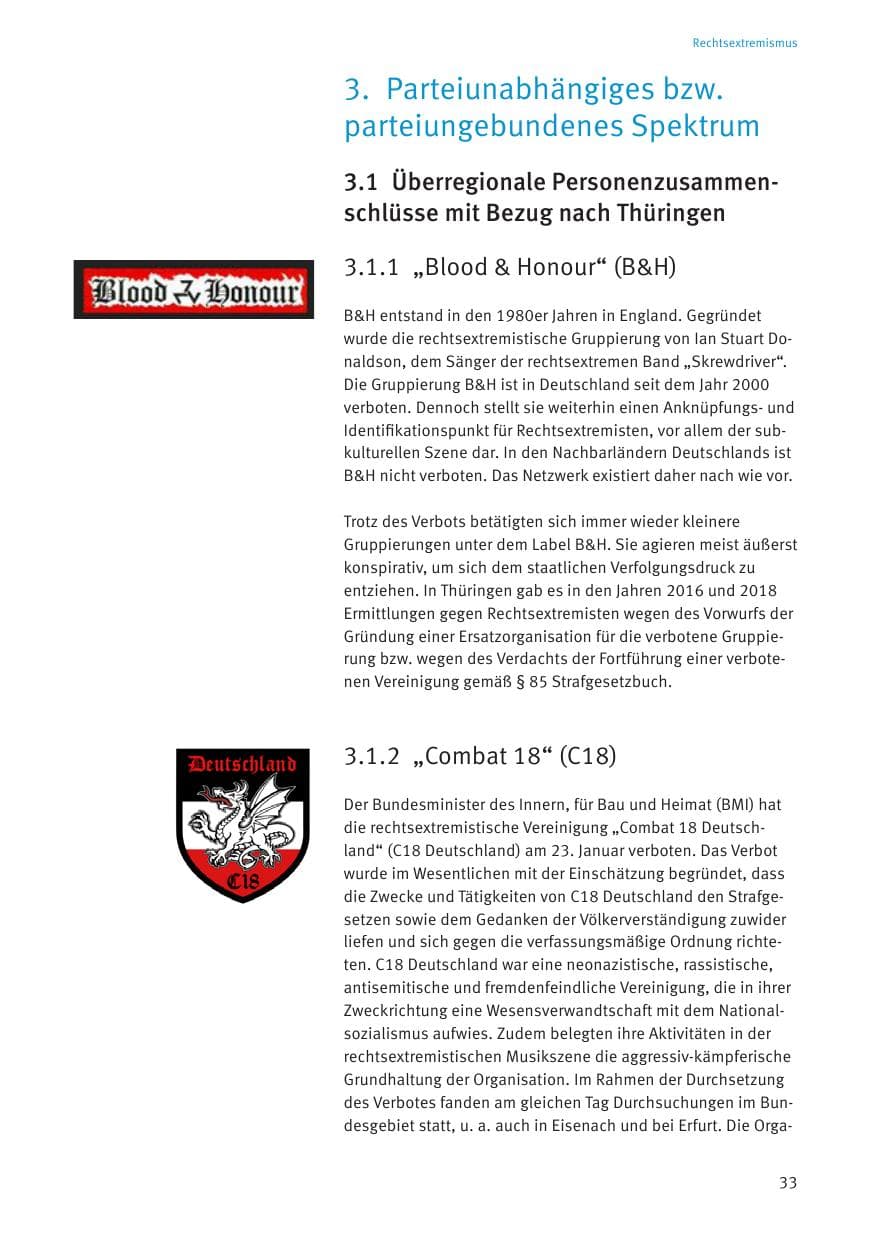 Seite 35 des Verfassungsschutzbericht 2020 Thüringen