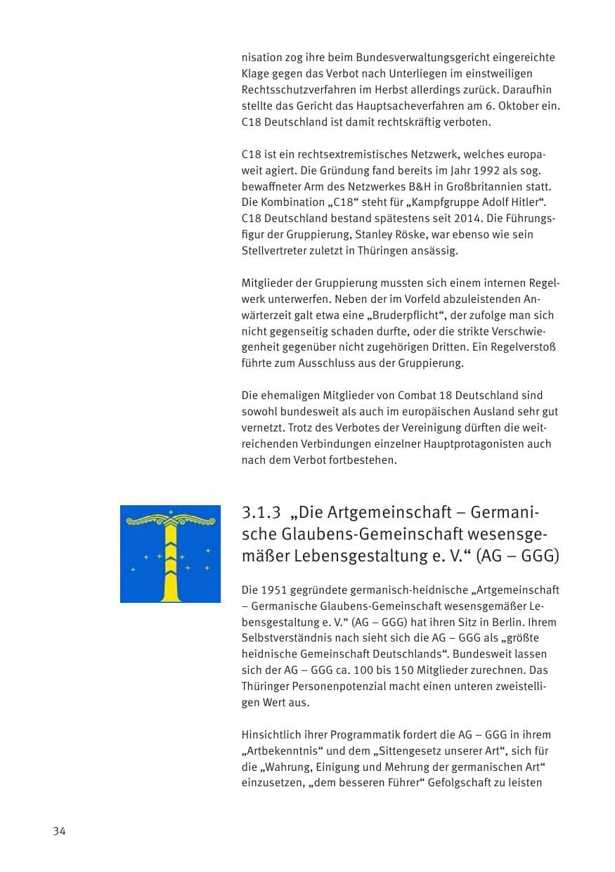 Seite 36 des Verfassungsschutzbericht 2020 Thüringen