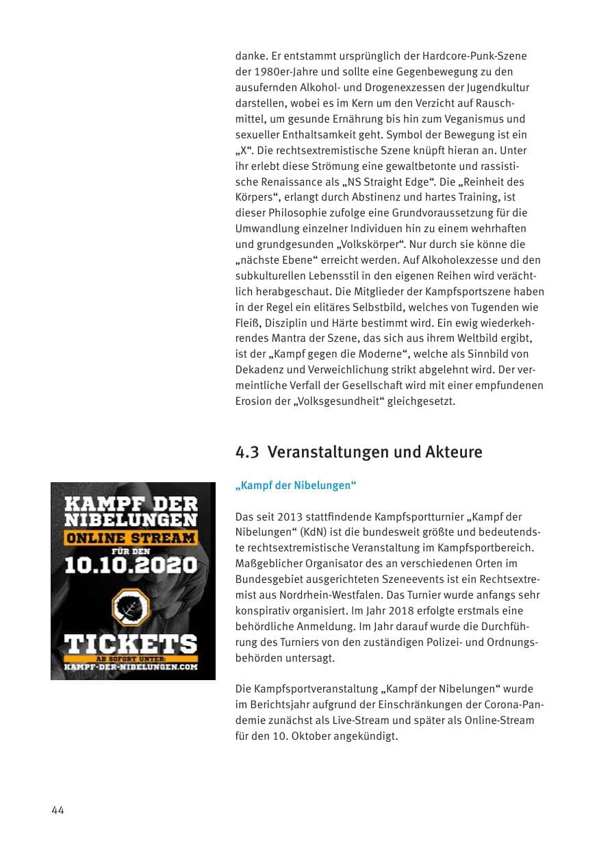 Seite 46 des Verfassungsschutzbericht 2020 Thüringen