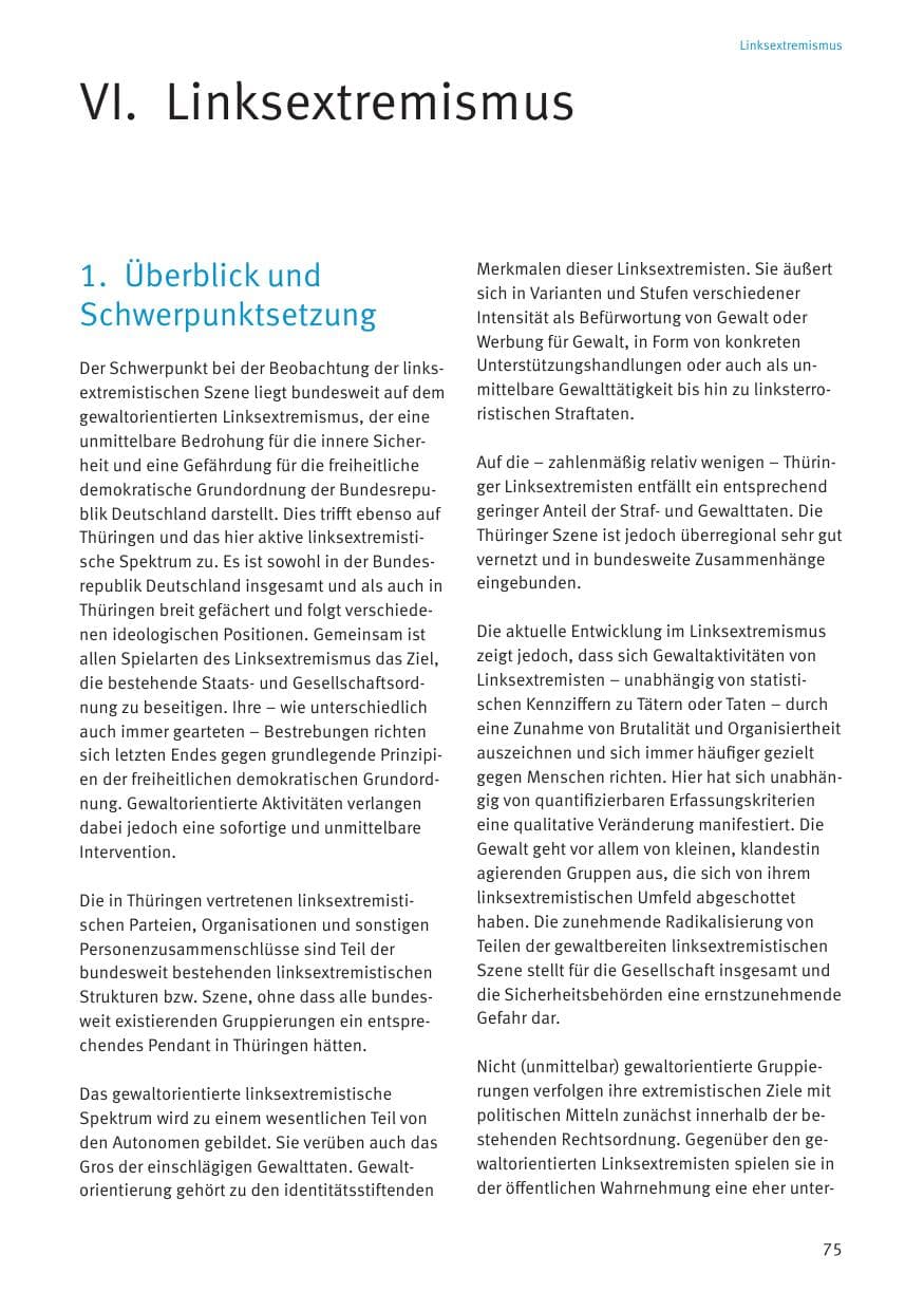 Seite 77 des Verfassungsschutzbericht 2020 Thüringen