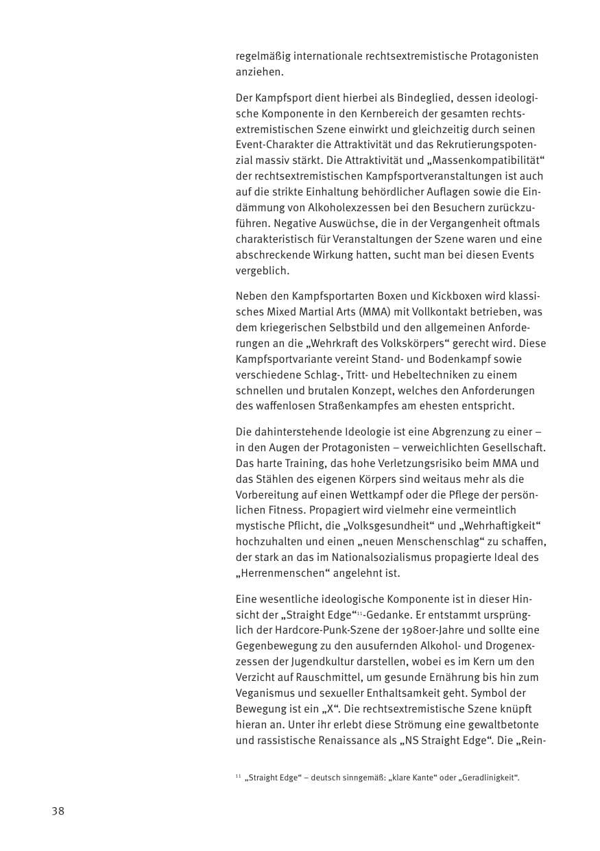 Seite 38 des Verfassungsschutzbericht 2021 Thüringen