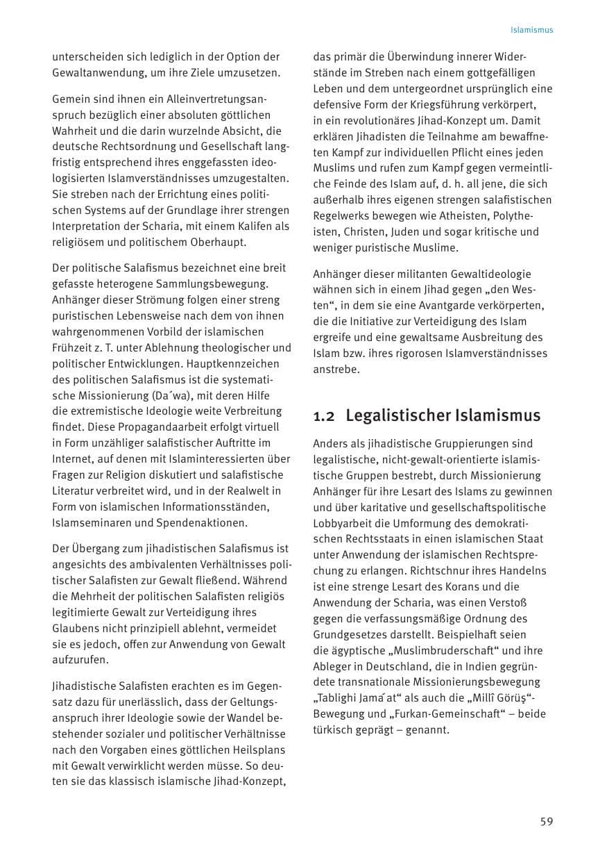 Seite 59 des Verfassungsschutzbericht 2021 Thüringen