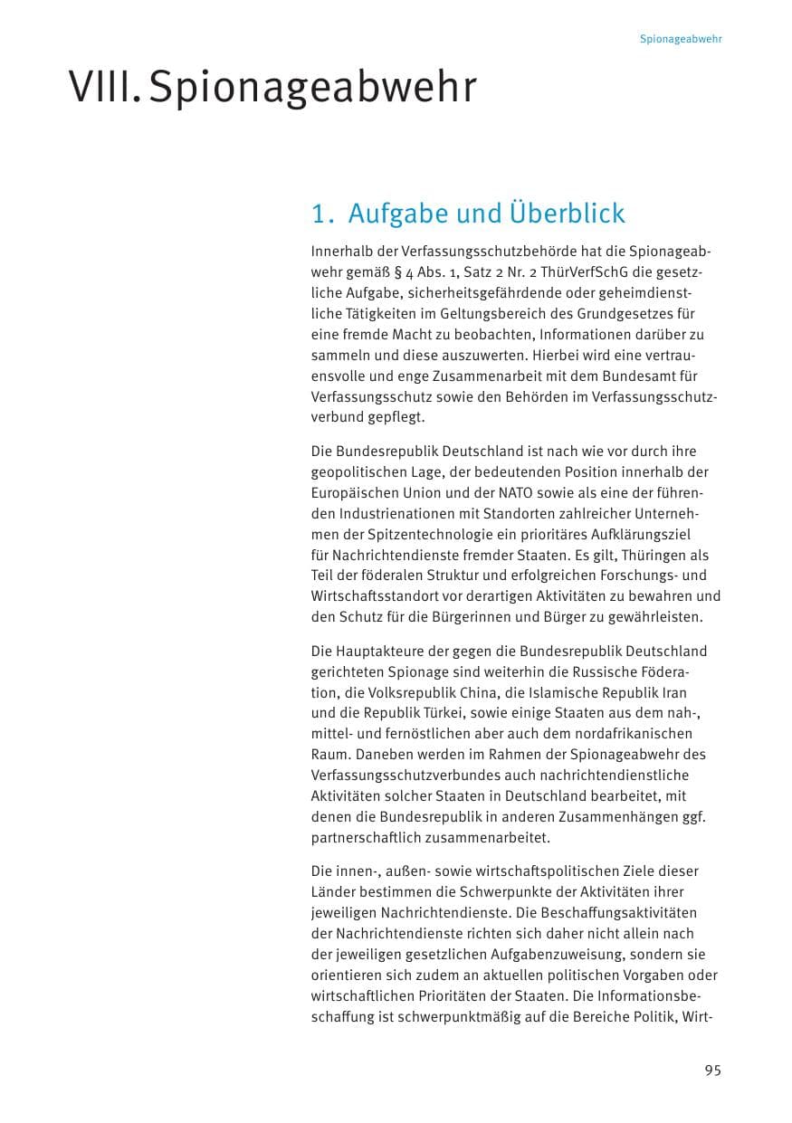 Seite 95 des Verfassungsschutzbericht 2021 Thüringen