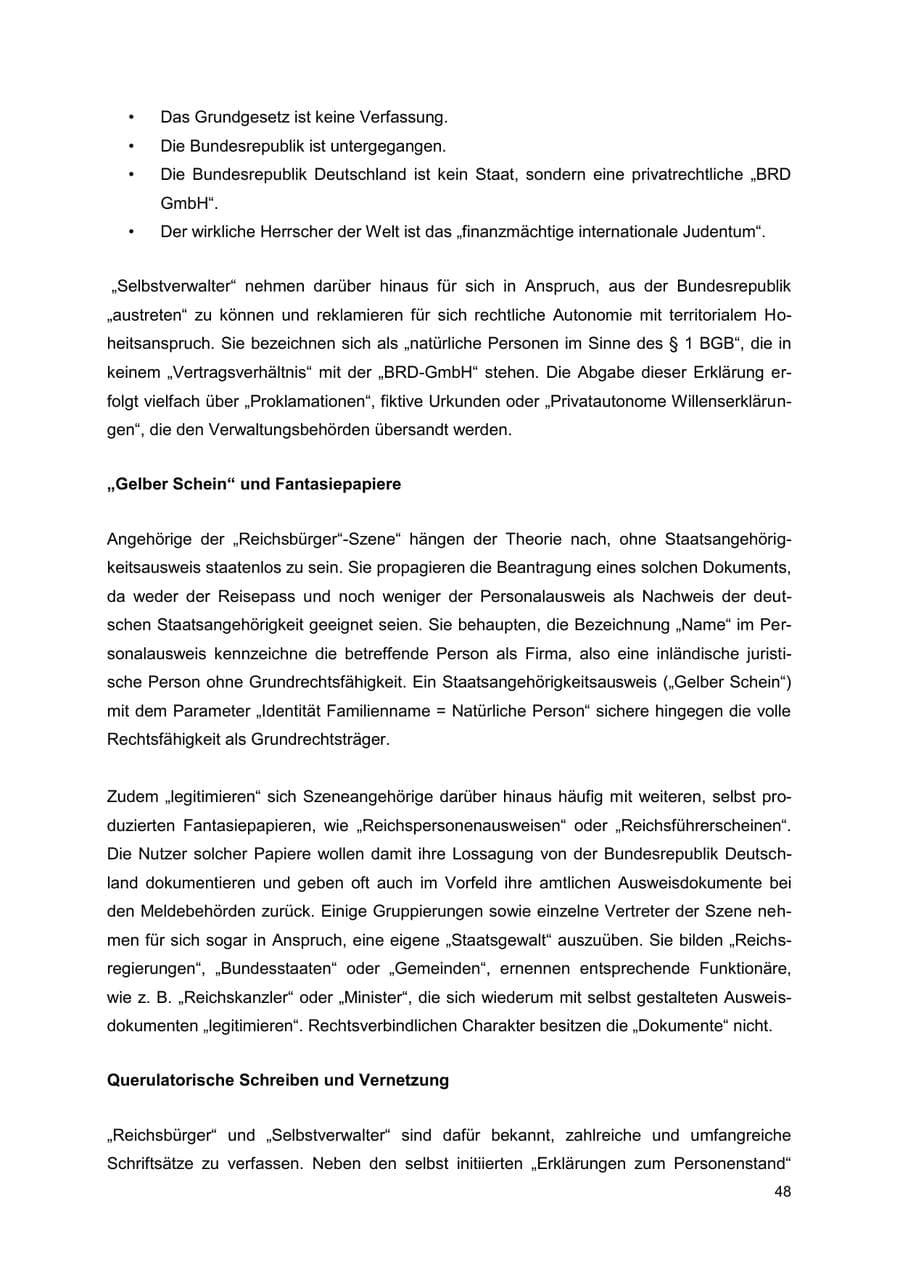 Seite 48 des Verfassungsschutzbericht 2022 Thüringen