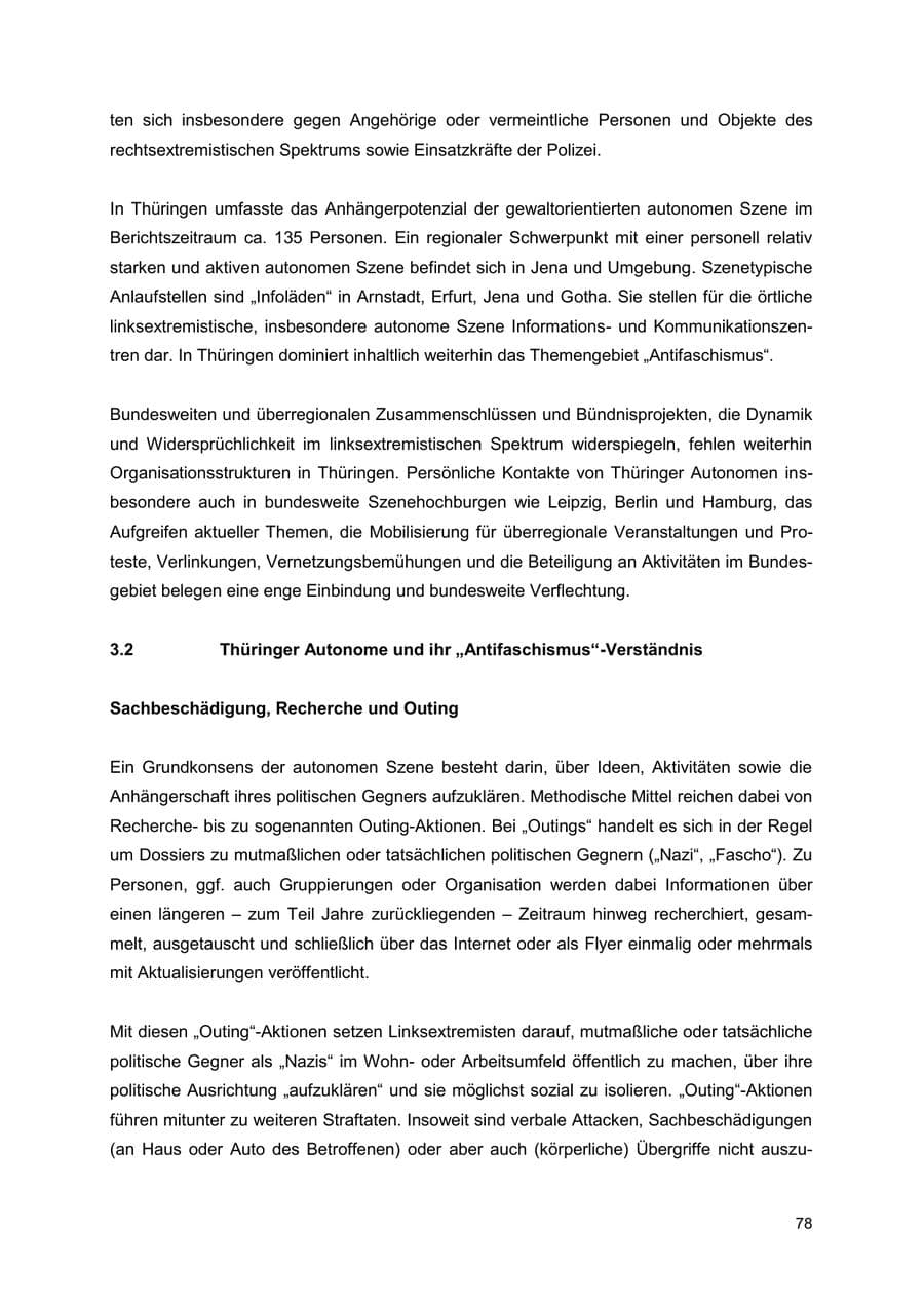 Seite 78 des Verfassungsschutzbericht 2022 Thüringen