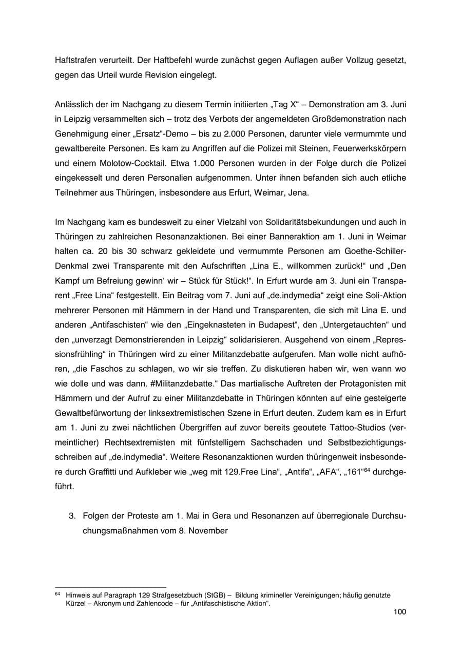 Seite 101 des Verfassungsschutzbericht 2023 Thüringen