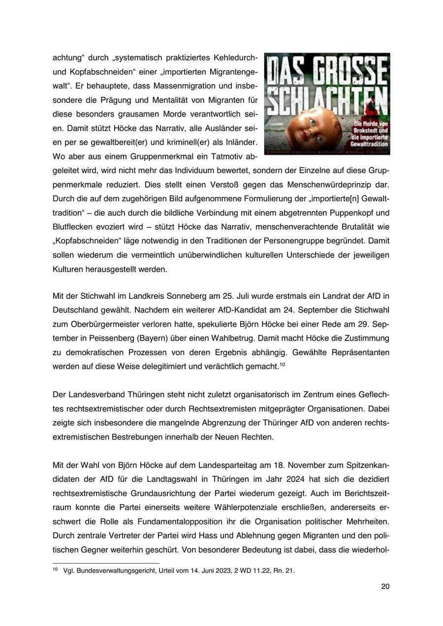 Seite 21 des Verfassungsschutzbericht 2023 Thüringen