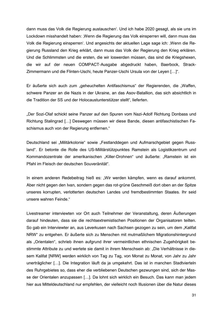 Seite 32 des Verfassungsschutzbericht 2023 Thüringen