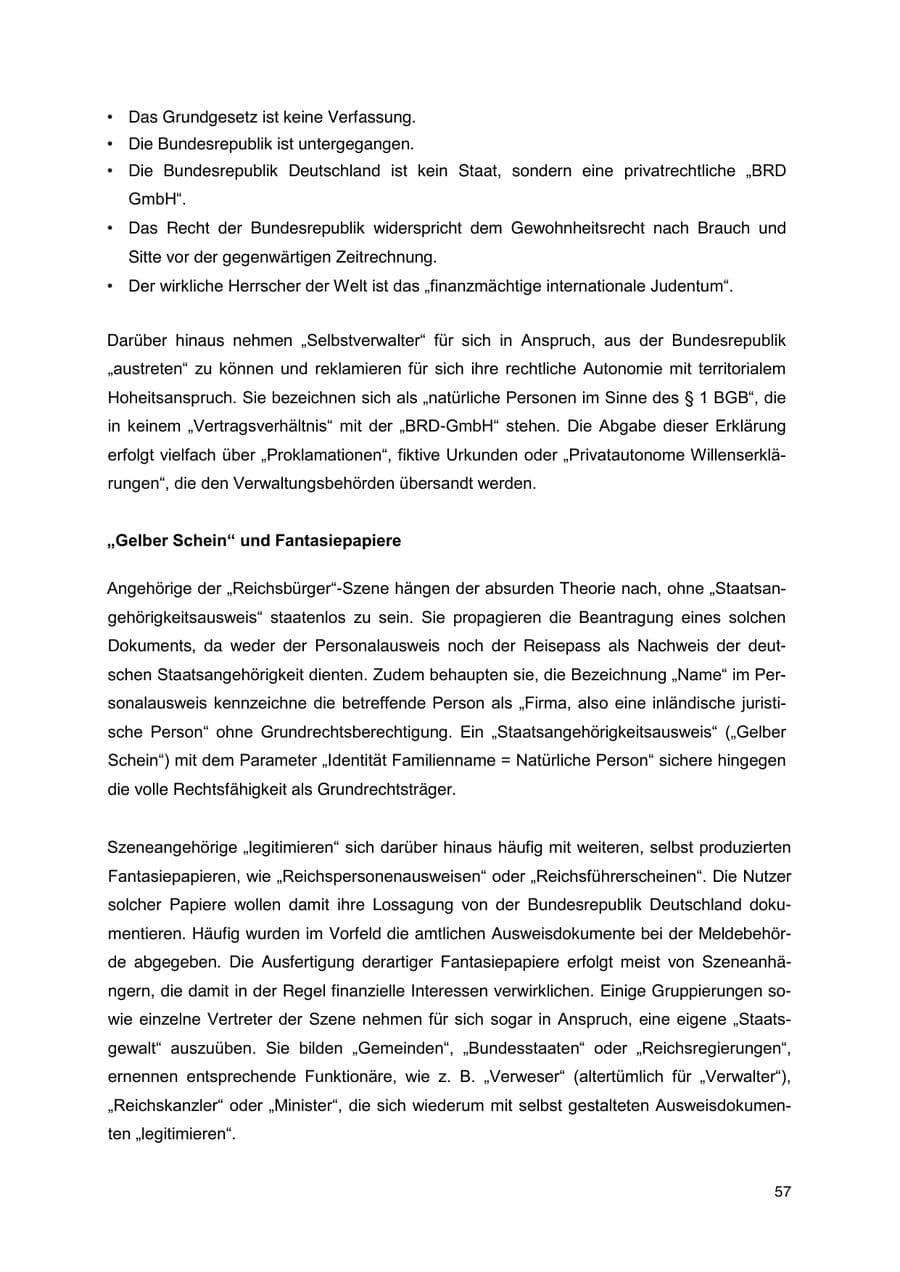 Seite 58 des Verfassungsschutzbericht 2023 Thüringen