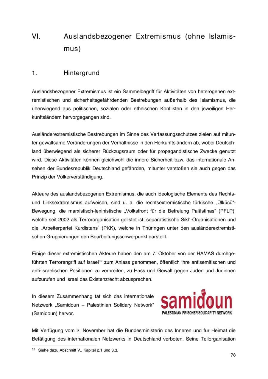 Seite 79 des Verfassungsschutzbericht 2023 Thüringen