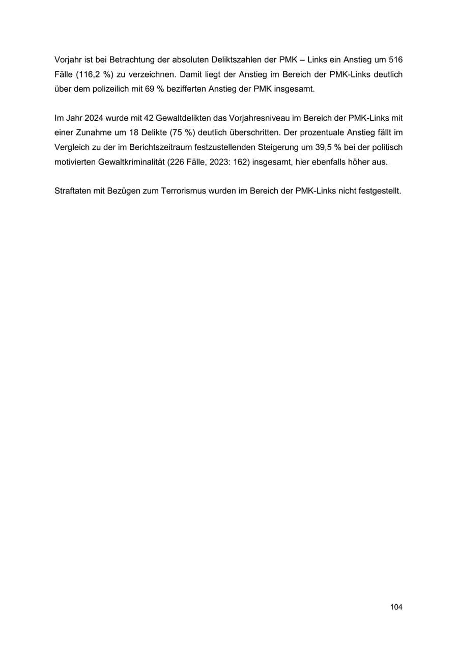 Seite 105 des Verfassungsschutzbericht 2024 Thüringen