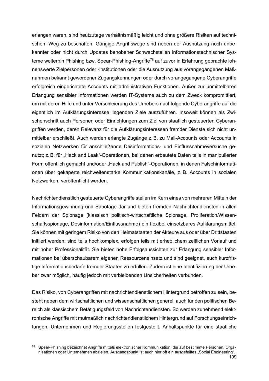 Seite 110 des Verfassungsschutzbericht 2024 Thüringen