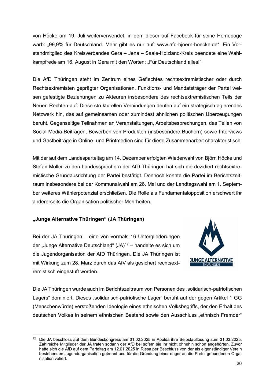 Seite 21 des Verfassungsschutzbericht 2024 Thüringen