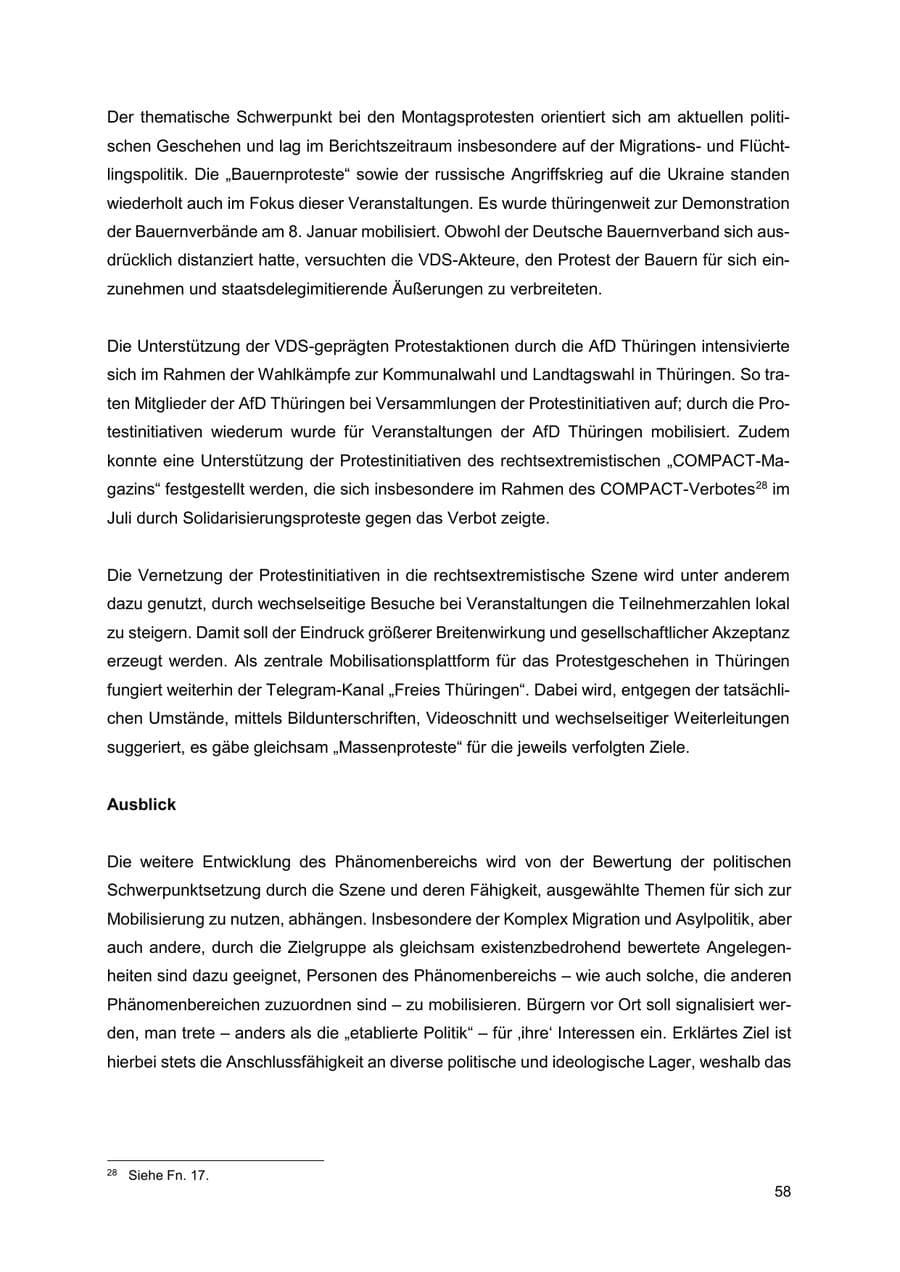 Seite 59 des Verfassungsschutzbericht 2024 Thüringen