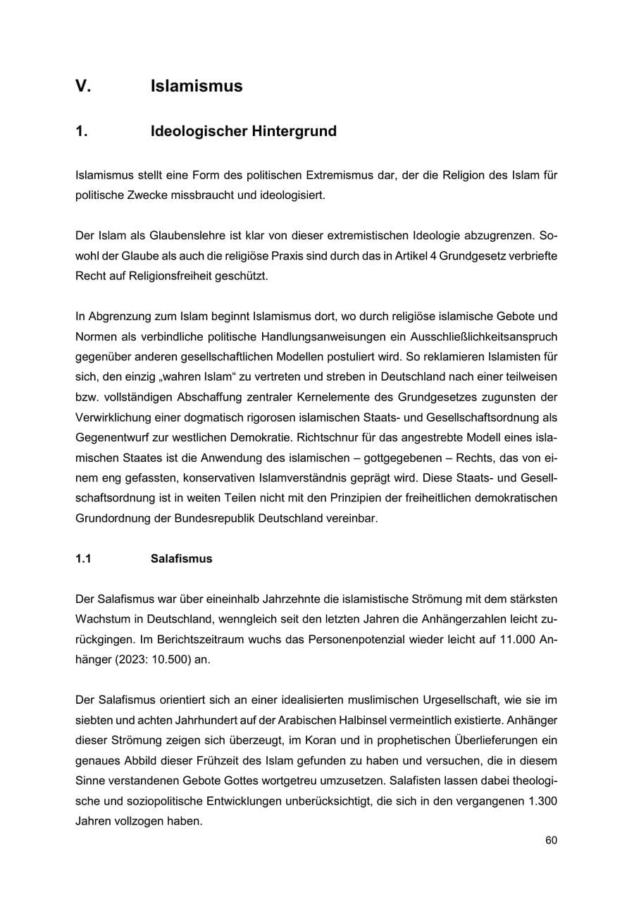 Seite 61 des Verfassungsschutzbericht 2024 Thüringen