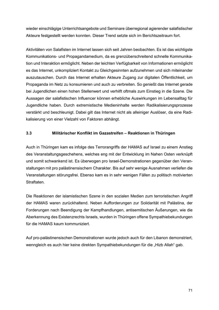 Seite 72 des Verfassungsschutzbericht 2024 Thüringen