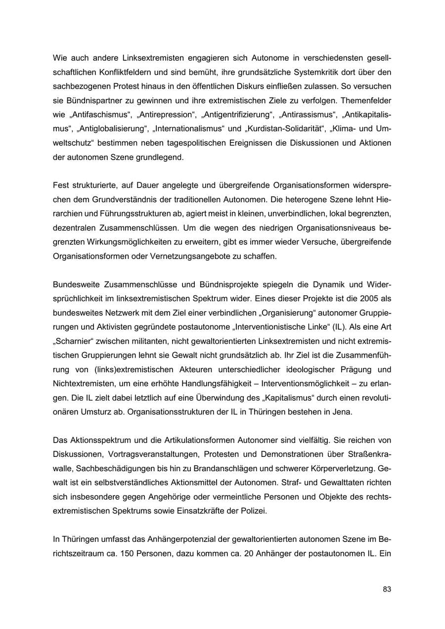 Seite 84 des Verfassungsschutzbericht 2024 Thüringen