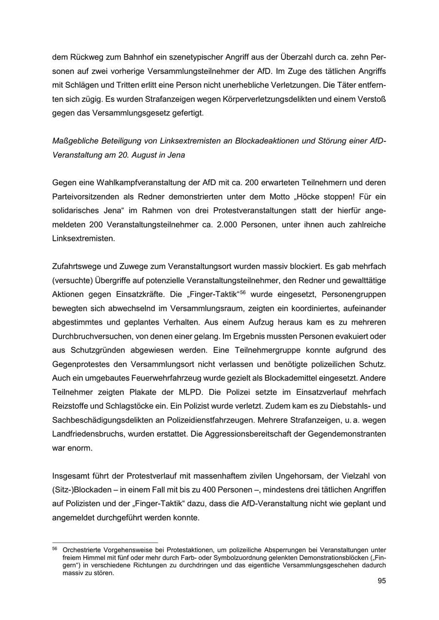 Seite 96 des Verfassungsschutzbericht 2024 Thüringen