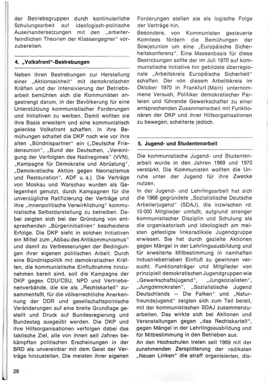 Seite 28 des Verfassungsschutzbericht 1970 Bund