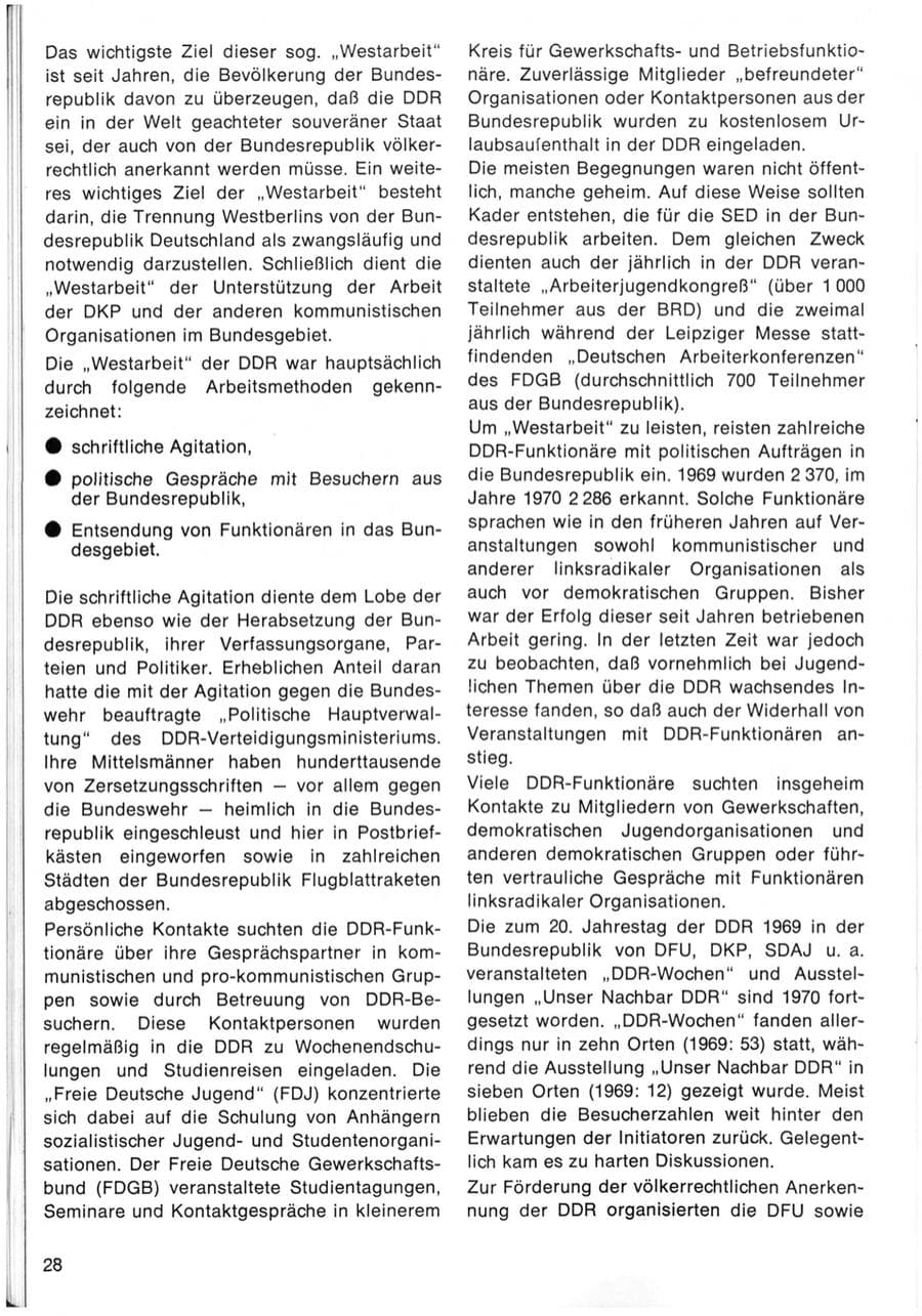 Seite 30 des Verfassungsschutzbericht 1970 Bund