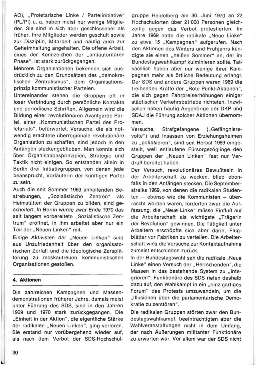 Seite 32 des Verfassungsschutzbericht 1970 Bund