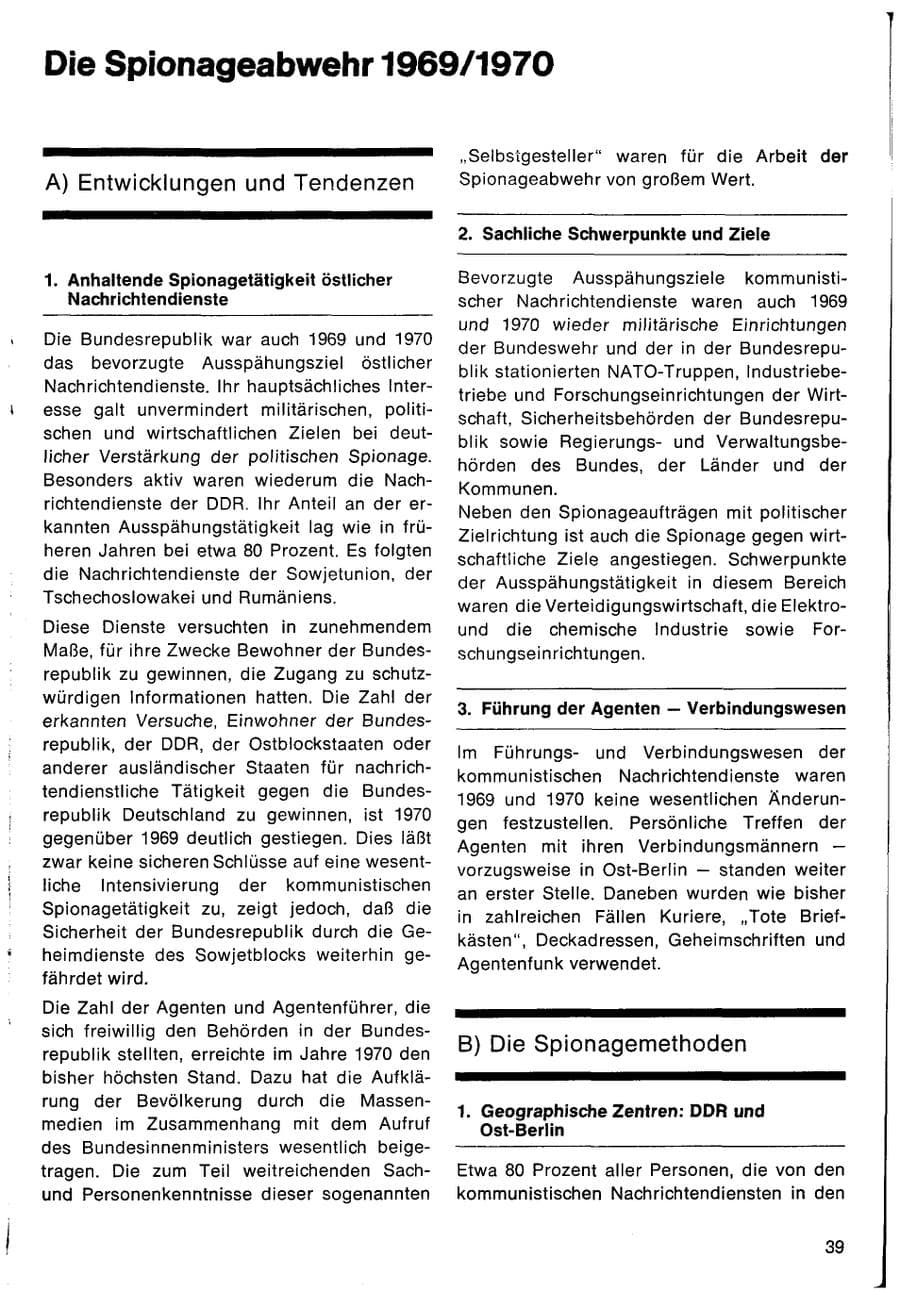 Seite 41 des Verfassungsschutzbericht 1970 Bund