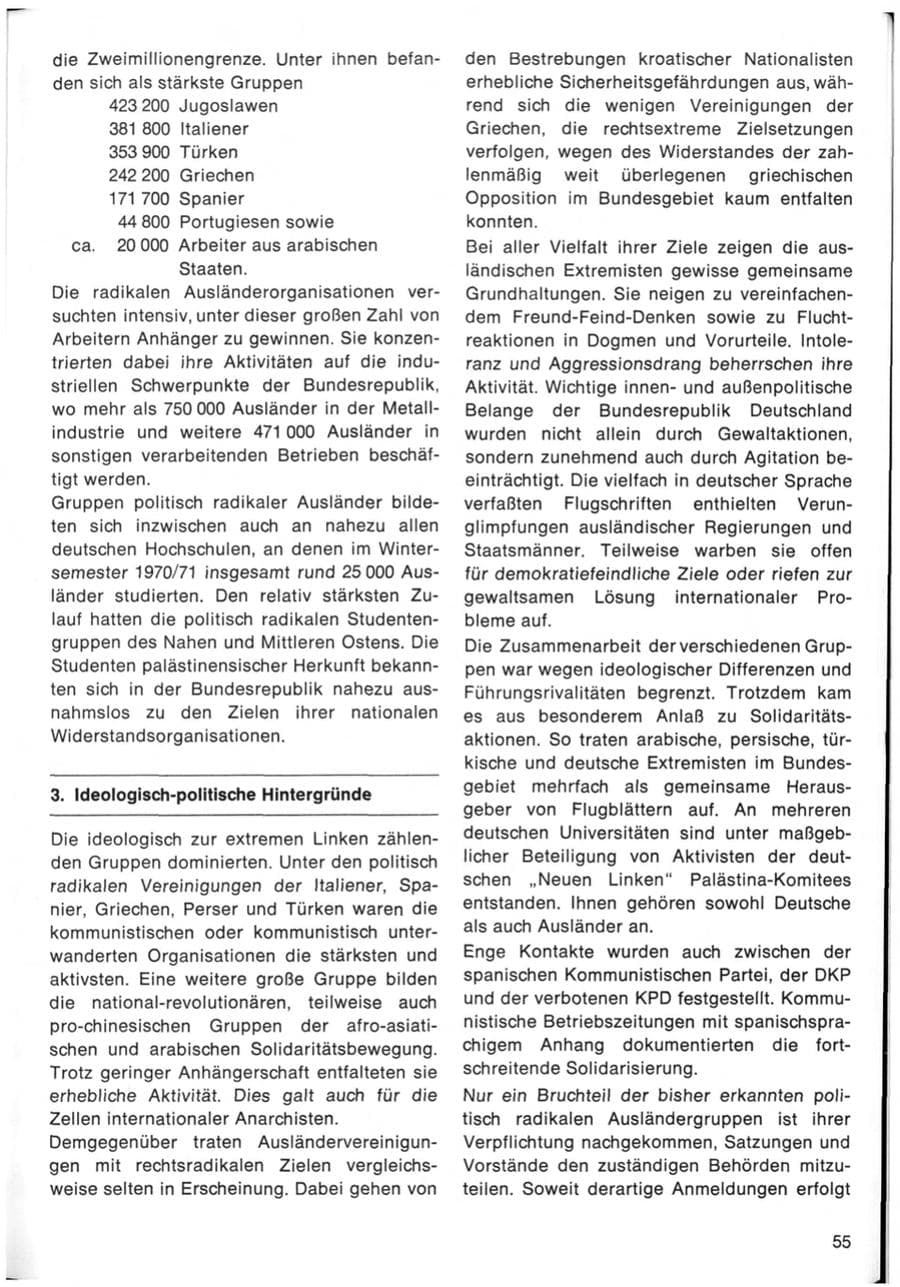 Seite 59 des Verfassungsschutzbericht 1970 Bund