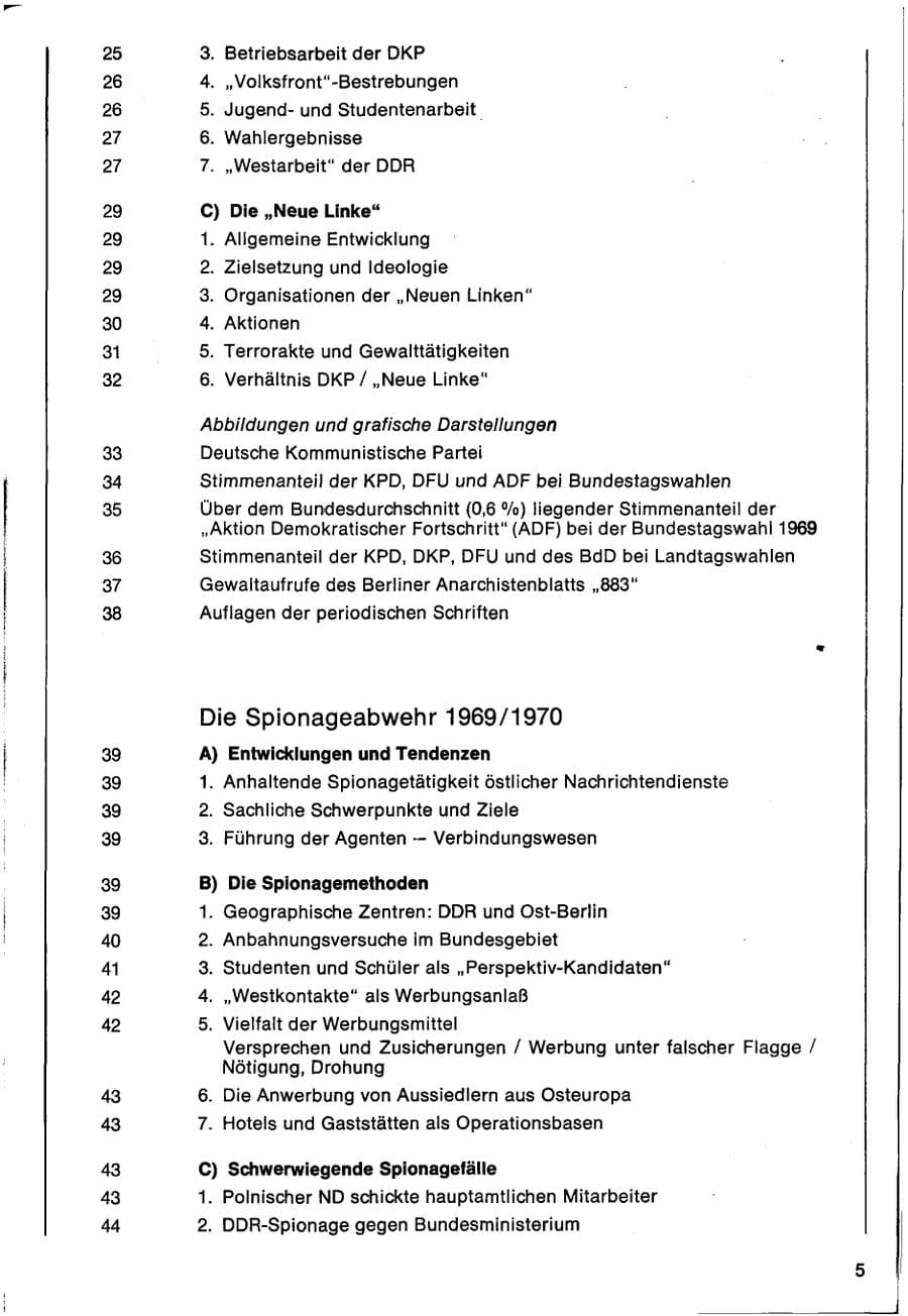 Seite 7 des Verfassungsschutzbericht 1970 Bund
