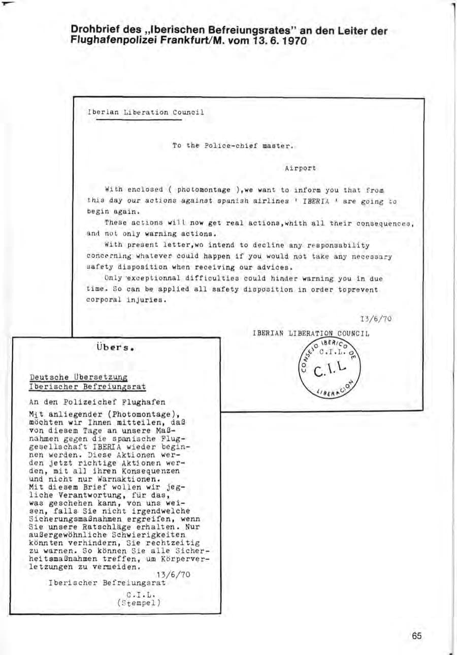 Seite 69 des Verfassungsschutzbericht 1970 Bund